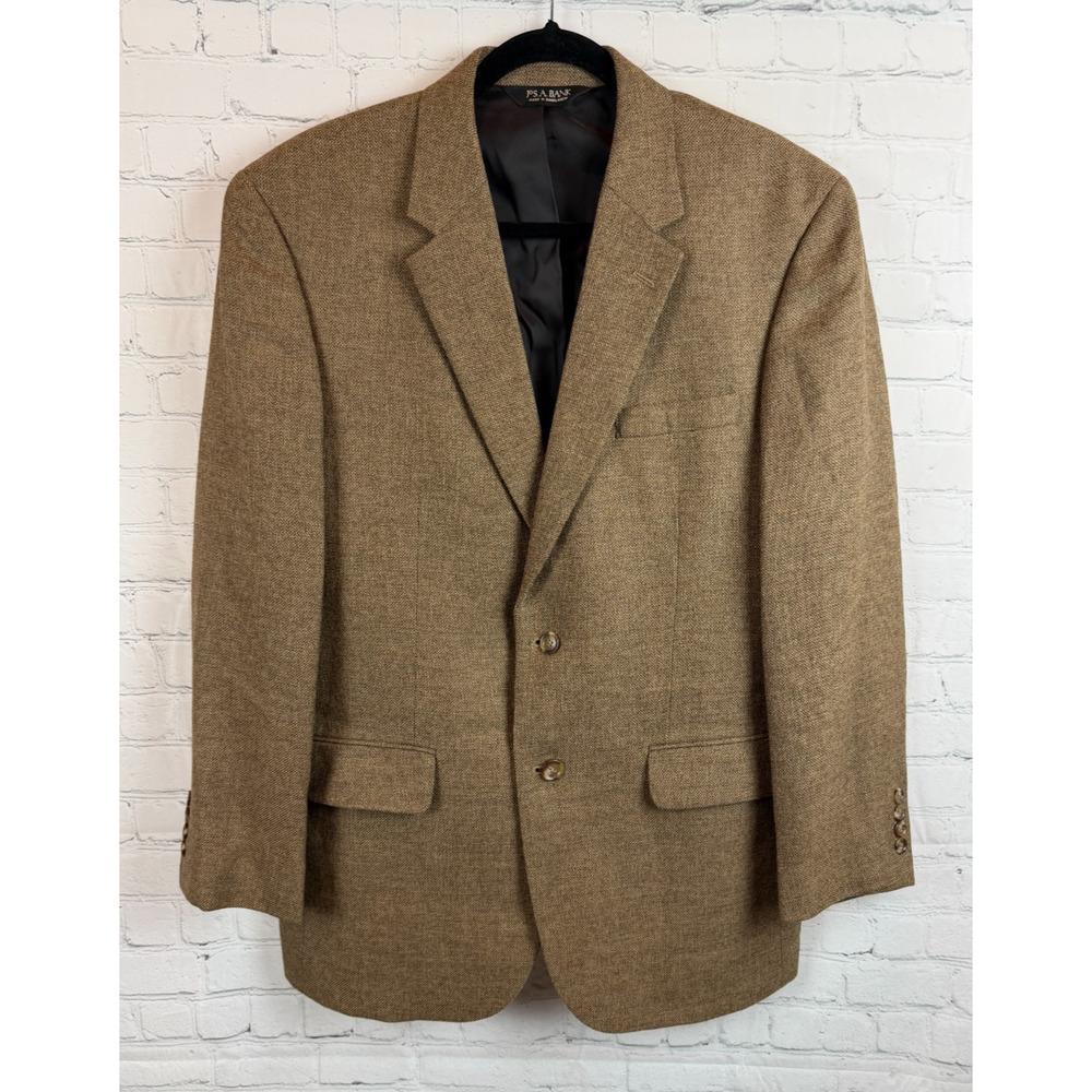 JOS.A.BANK light brown 100% wool mens suit jacket blazer 41R